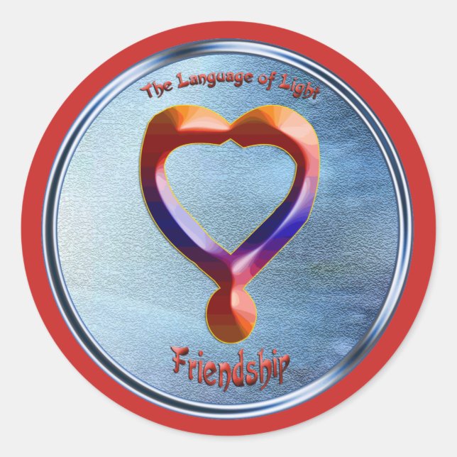 Adesivo Redondo Rabiscar no símbolo da Amizade (Frente)