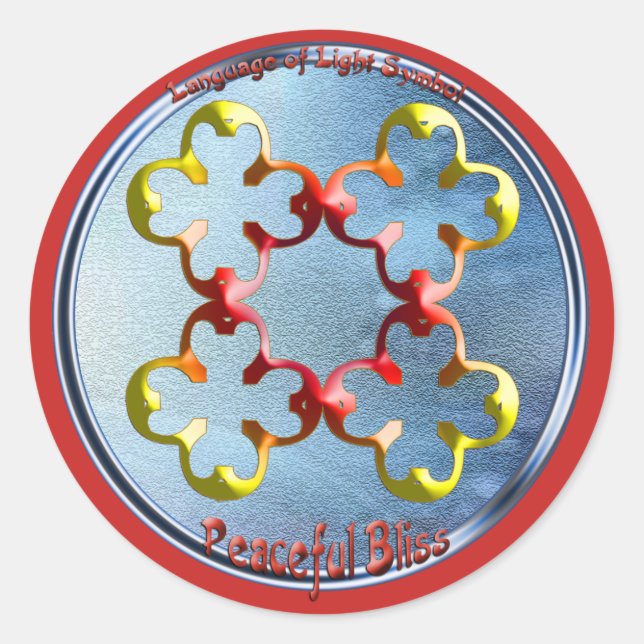 Adesivo Redondo Rabiscar no símbolo da Felicidade Pacífica (Frente)