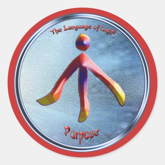 Adesivo Redondo Rabiscar no símbolo da finalidade (Frente)