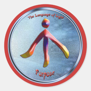 Adesivo Redondo Rabiscar no símbolo da finalidade