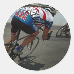 Adesivo Redondo Raça de ciclismo
