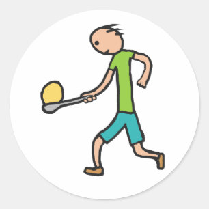 Adesivo Redondo Raça do ovo e da colher