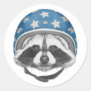 Adesivo Redondo Raccoon Daredevil