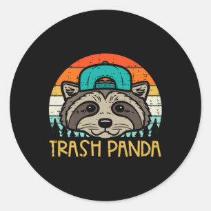 Adesivo Redondo Raccoon Face Trash Panda Legal Street Boys Criança