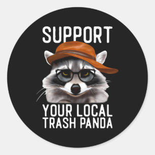 Adesivo Redondo Raccoon Raccoon Trash Panda