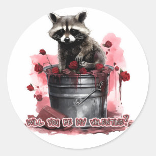 Adesivo Redondo Raccoon será meu Namorados?