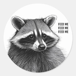 Adesivo Redondo Raccoon Sticker