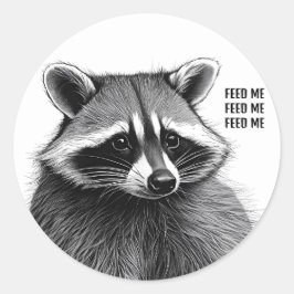 Adesivo Redondo Raccoon Sticker