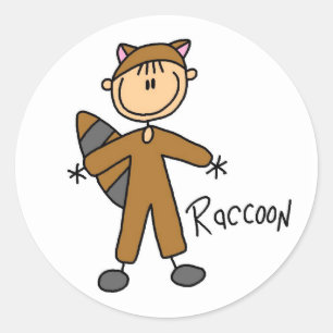 Adesivo Redondo Raccoon Vestir T-shirts e presentes