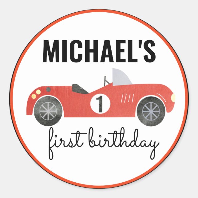 ADESIVO REDONDO RACE CAR PARTITY STICKER (Frente)