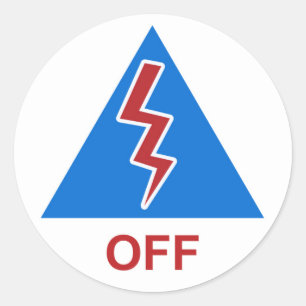 Adesivo Redondo Race Car Switch Decal "Desligado"