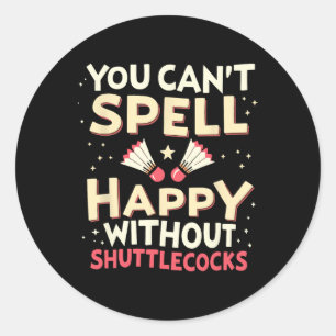 Adesivo Redondo Racket Racquet da Equipe Shuttle - Dminton do Trib
