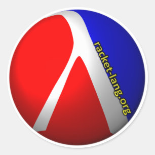 Adesivo Redondo Racket Sticker com URL