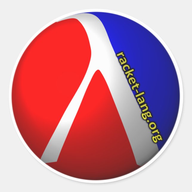 Adesivo Redondo Racket Sticker com URL (Frente)