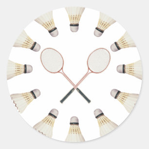Adesivo Redondo Rackets de Badminton