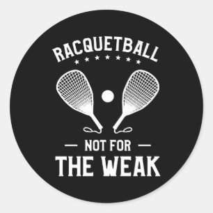 Adesivo Redondo Racquetball Não Para O Racquetballer Fraco