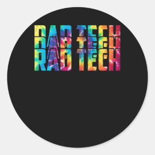 Adesivo Redondo Rad Tech Radiologic Appreciation Day Tie Dye Techn
