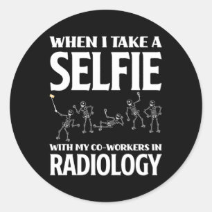 Adesivo Redondo Rad Tech Xray Tech Radiology Technicology Technico