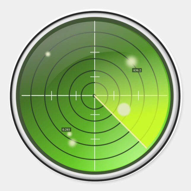 Adesivo Redondo Radar (Frente)