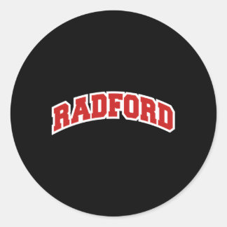 Adesivo Redondo Radford Virginia Varsity Style