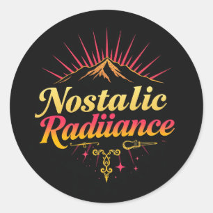 Adesivo Redondo Radiação nostálgica