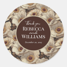 Adesivo Redondo Radiant Anemones Garden Garden Wedding