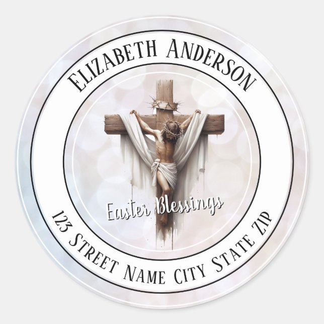 Adesivo Redondo Radiant Hope at the Cross Envelope Seal (Frente)