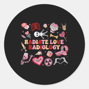 Adesivo Redondo Radiar Amor Radiologia Namorado Técnico de Raio-X