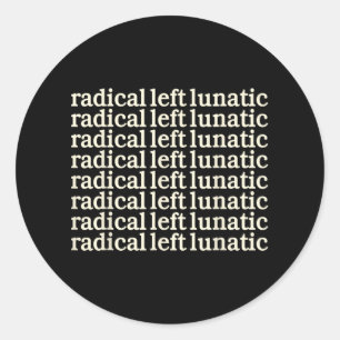 Adesivo Redondo Radical-esquerda-lunática