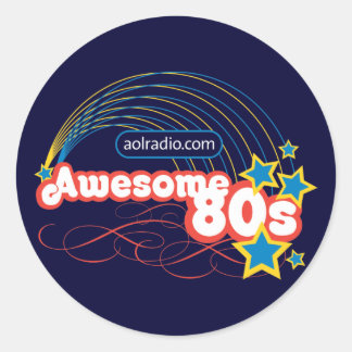 Adesivo Redondo Rádio de AOL - anos 80 impressionante