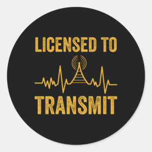 Adesivo Redondo Rádio Ham Para Transmitir Rádio Amador