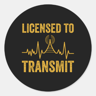 Adesivo Redondo Rádio Ham Para Transmitir Rádio Amador