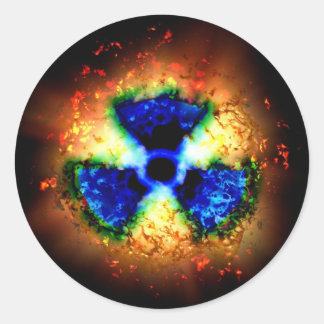 Adesivo Redondo radioativo