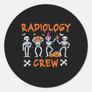 Adesivo Redondo Radiologia do Halloween outono Rad Tech X ray Tec