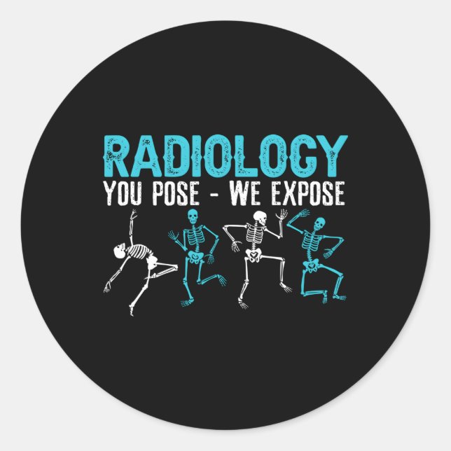 Adesivo Redondo Radiologia Que Você Pressupõe Expor Radiologista D (Frente)