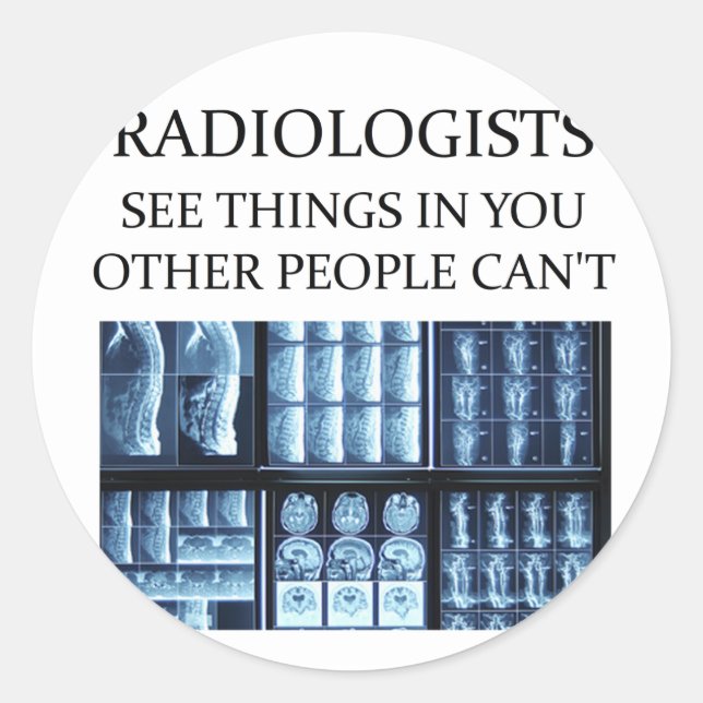 Adesivo Redondo Radiologia RADIOLOGisT (Frente)