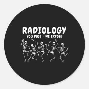 Adesivo Redondo Radiologia Você Pose Expormos Esqueleto Dançante R