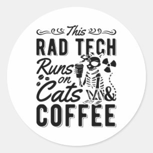 Adesivo Redondo Radiologia Xray Essa Tecnologia Rad Executa Gatos