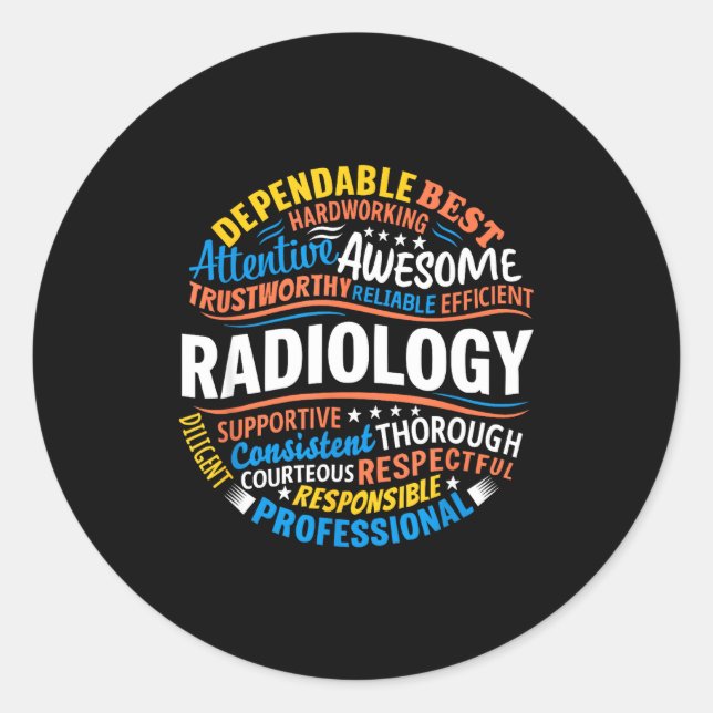 Adesivo Redondo Radiology Funny Rad Tech Week Appreciation Radiolo (Frente)
