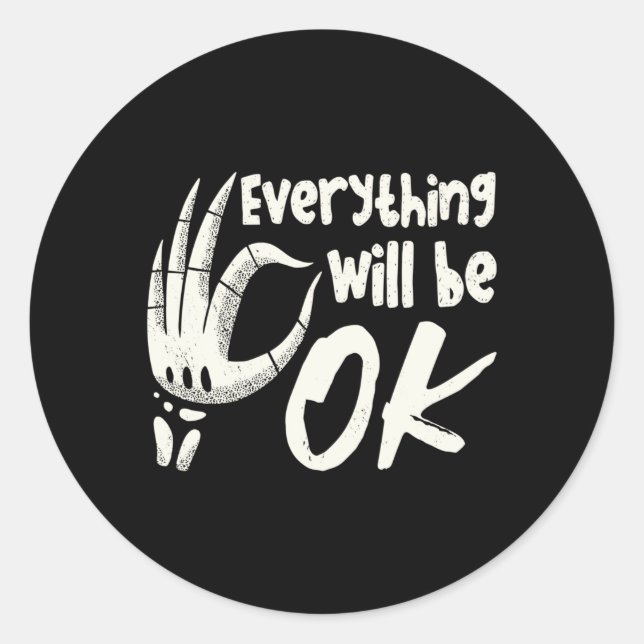 Adesivo Redondo Radiology Tech Everything Will Be Ok Technologist (Frente)