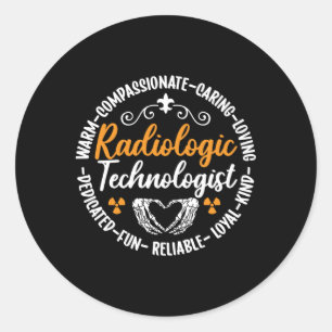 Adesivo Redondo Radiology Tech Radiologic Technologist Nurse Xray