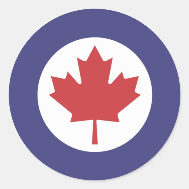 Adesivo Redondo Raf Maple Leaf Roundel, no Canadá (Frente)