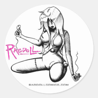 Adesivo Redondo Ragdoll Sticker