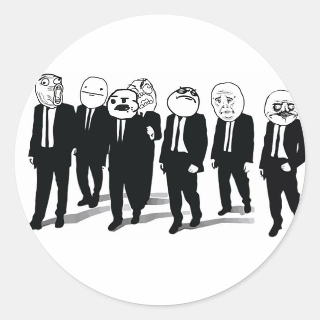Adesivo Redondo Rage Gang Round Stickers (Frente)