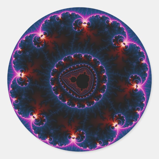 Adesivo Redondo Rai - Arte Fractal (Frente)