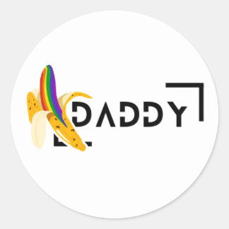 Adesivo Redondo Rainbow Banana - Pai - Orgulho gay