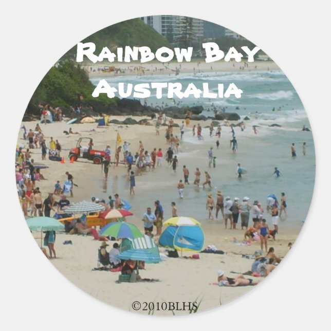 Adesivo Redondo Rainbow Bay Sticker (Frente)