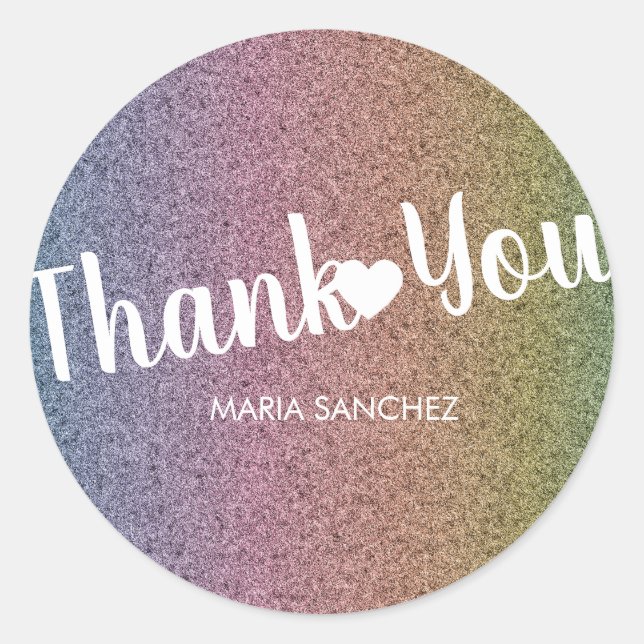 Adesivo Redondo Rainbow Faux Glitter Patterno Nail Hair Business (Frente)