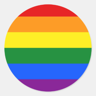 Adesivo Redondo Rainbow flag