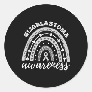 Adesivo Redondo Rainbow Gbm Glioblastoma Consciência